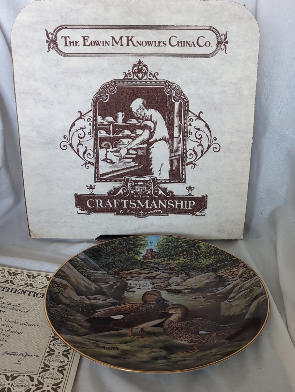 The Edwin M. Knowles China Co. "The Gadwall" Numbered Duck Collector's Plate